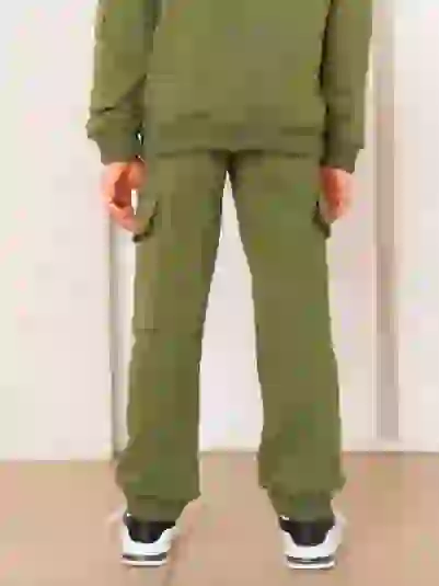 Костюм для мальчика с карманами хаки - 5